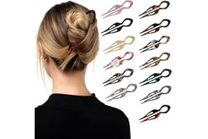 Hair Pins for Women-Tortoise Shell Hair Pin for Updos Chignons French Twist Pin, Strong Hold Hair Clips All-Day, Styling for 