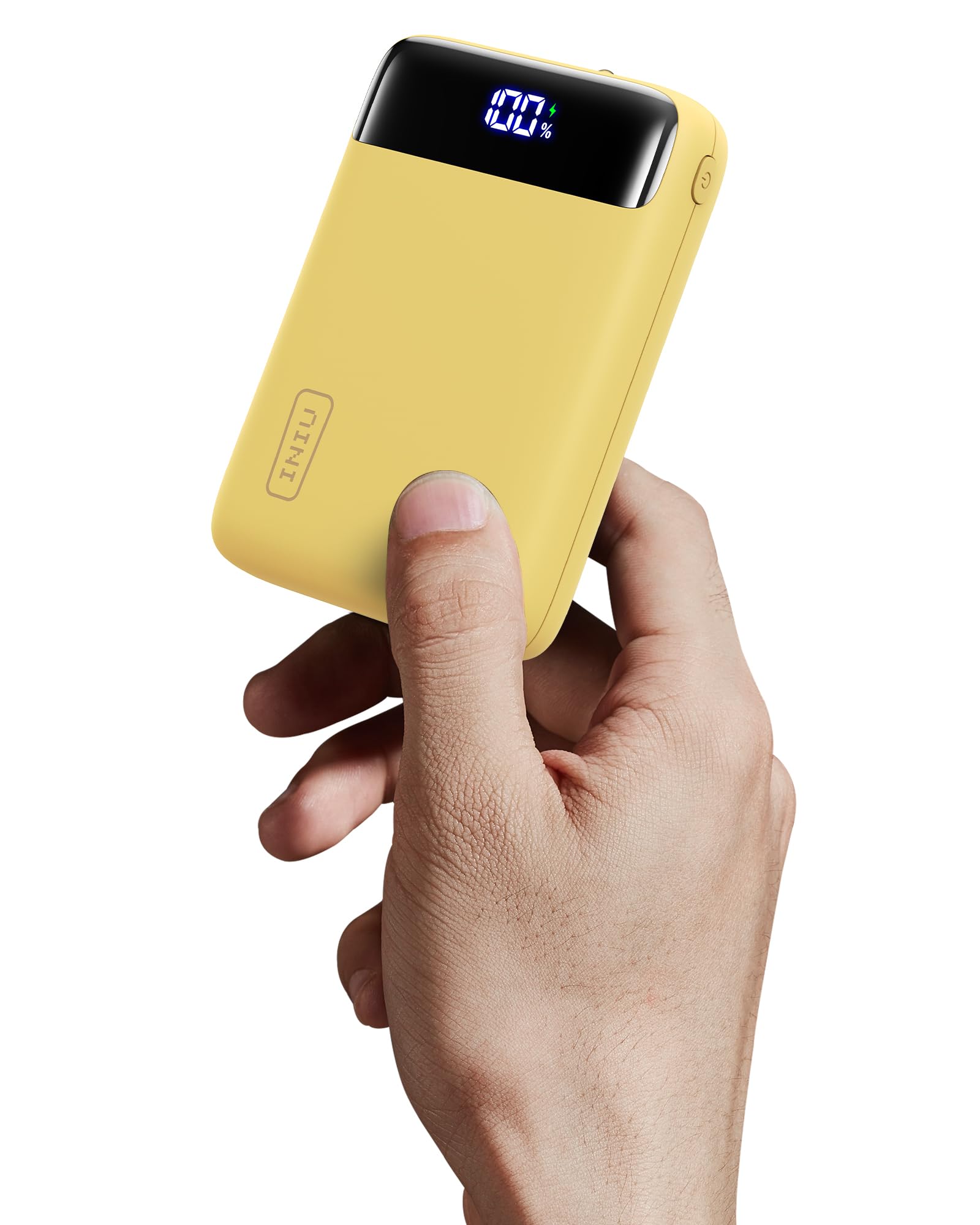 INIU Portable Charger, 20000mAh Small Power Bank, 22.5W Fast Charging Compact Battery Pack, Flight Family Traveling Essentials Phone Charger for College Students Travelers Teen Boys Girls, Yellow