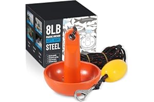 Linkloos Boat Kayak Anchor Kit 40ft Rope & Storage Bag - Accessories for Kayaks, Canoes, SUP Boards, Small Boats, Jet Skis & PWCs