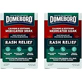 Domeboro Medicated Soak Rash Relief (Burow?s Solution), 12 Powder Packets (Pack of 2)