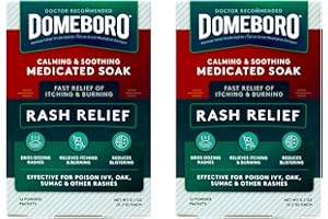 EMCW9 Domeboro Medicated Soak Rash Relief (Burow?s Solution), 12 Powder Packets (Pack of 2)