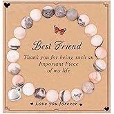 Natural Stone Bracelet for Women, Moonstone Beaded Bracelet for Girlfriend Mom Teen Girls Birthday Gifts