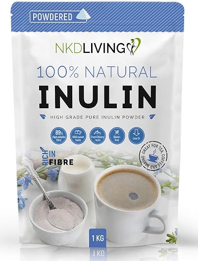 NKD Living Inulin High Grade Prebiotic Fibre Powder 1 Kg EU Manufactured