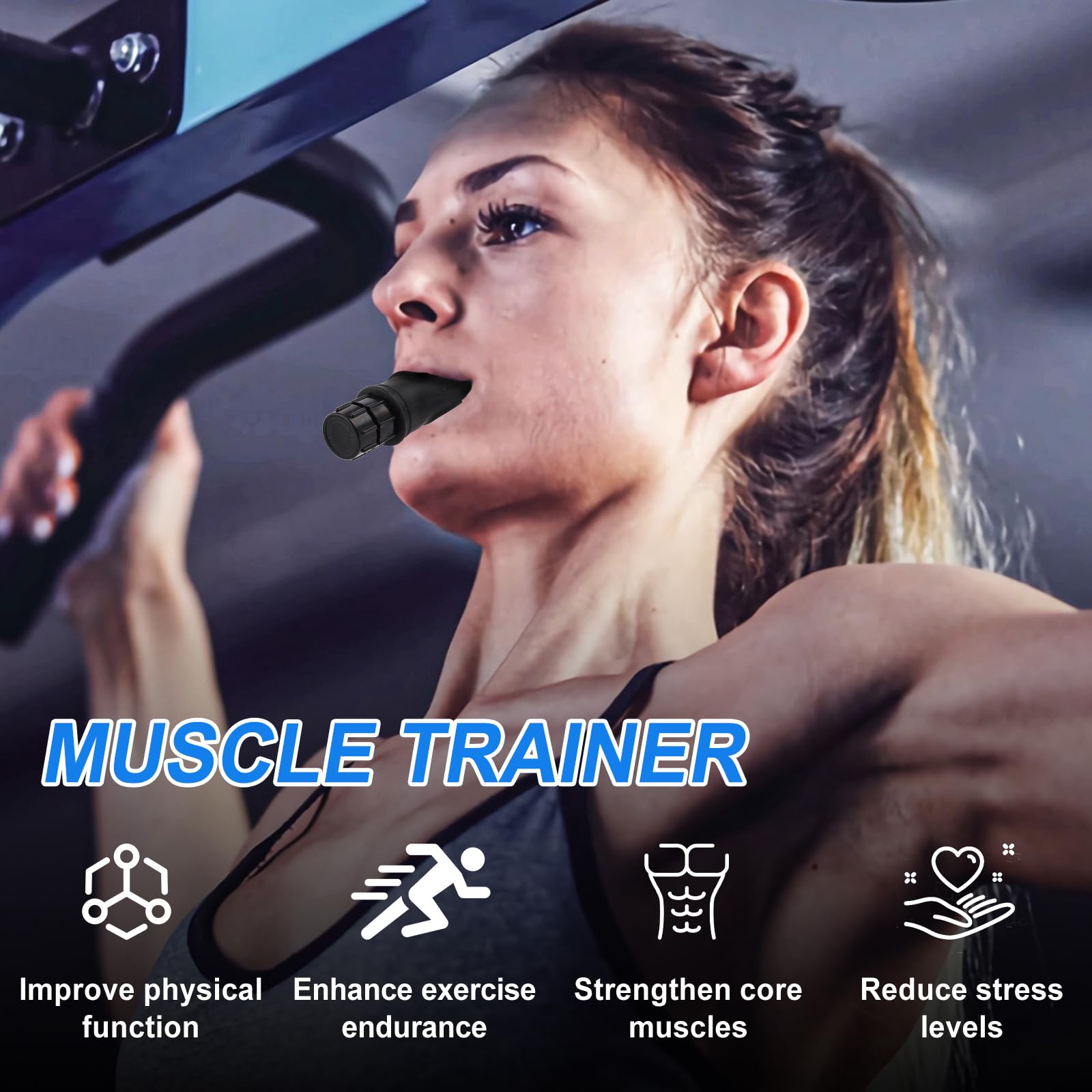 3 PCS Portable Breathing Trainer with Adjustable Resistance Settings (Black/Grey/White)