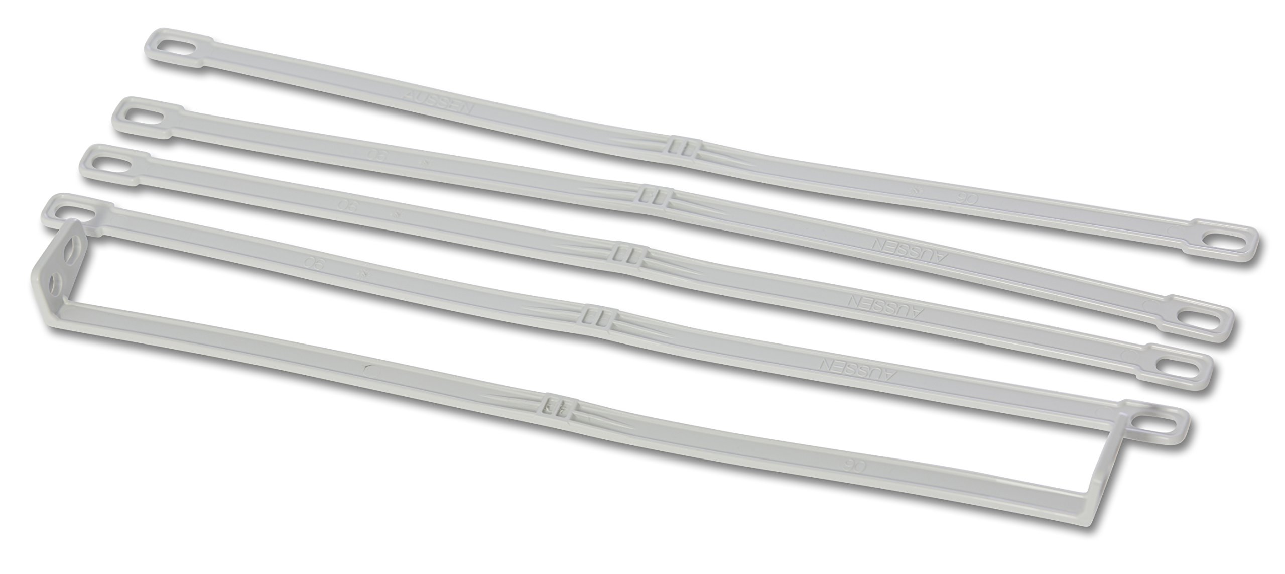 FBS Flag Set Plastic with 1x Flag Tensioner Hook/Loop Strap for Poles I Flag Poles up to 90 mm Diameter