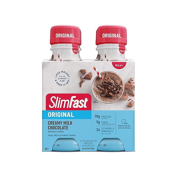 SLIMFAST MEAL REPLACEMENT SHAKE, ORIGINAL CREAMY MILK CHOCOLATE,...