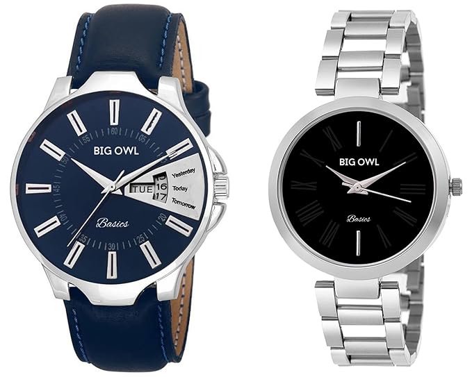 Analogue Multicolour Dial Mens and Womens Couple Combo Watch