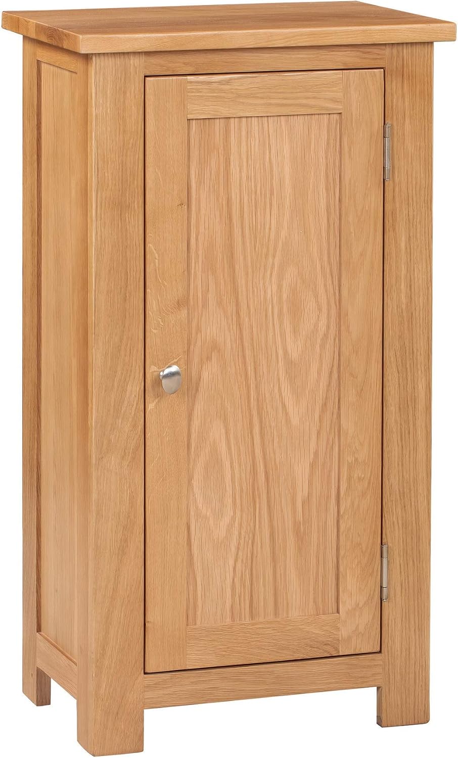 Hallowood Furniture Waverly Oak Small Cupboard, 1-Door Wooden Storage Cabinet with 2 Adjustable Shelves, Hallway Cupboard