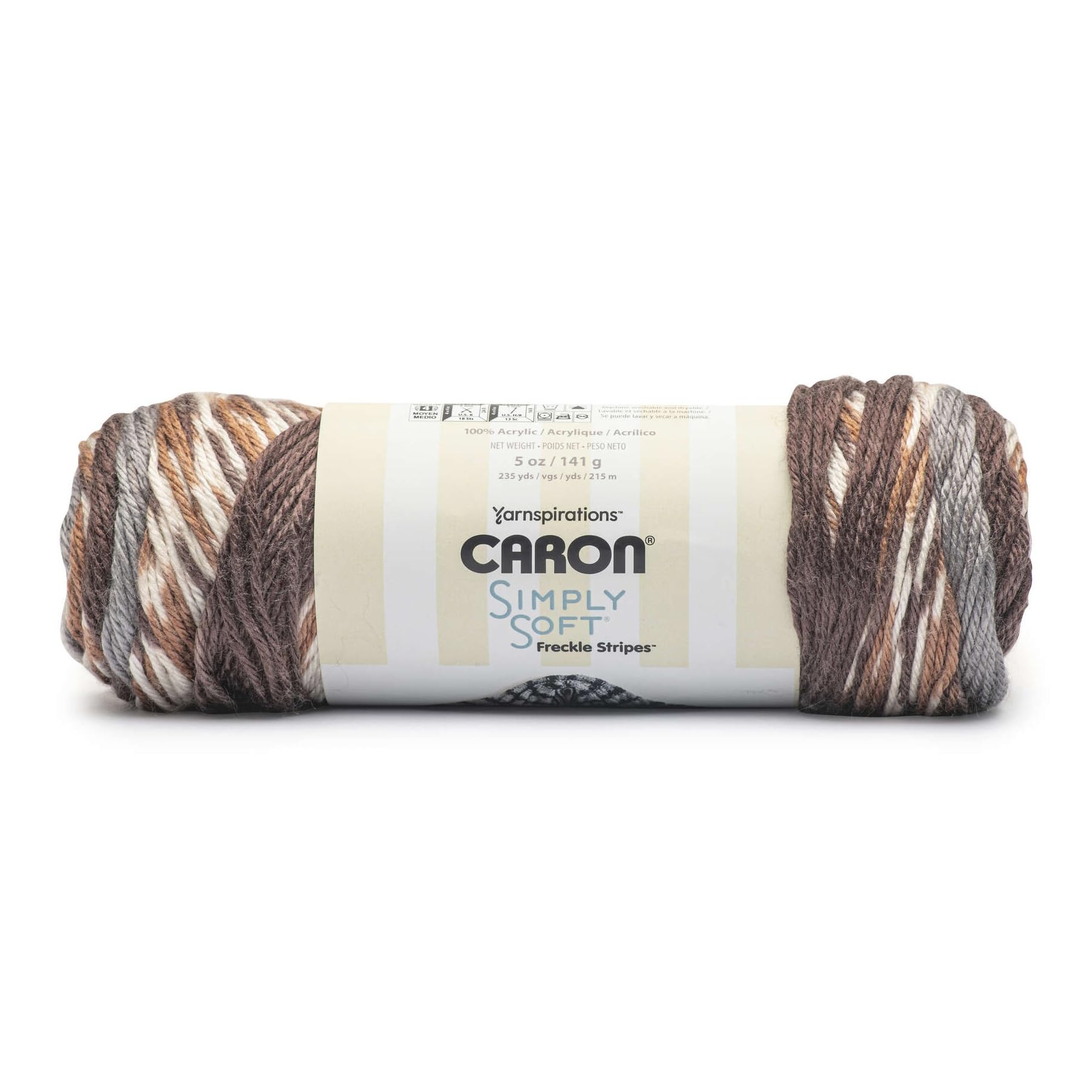 Caron Simply Soft Freckle Stripes 170.1g Sienna