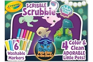 Crayola Scribble Scrubbie Glow Lagoon Pets, Sea Animal Toys, Gifts for for Boys & Girls, 3+