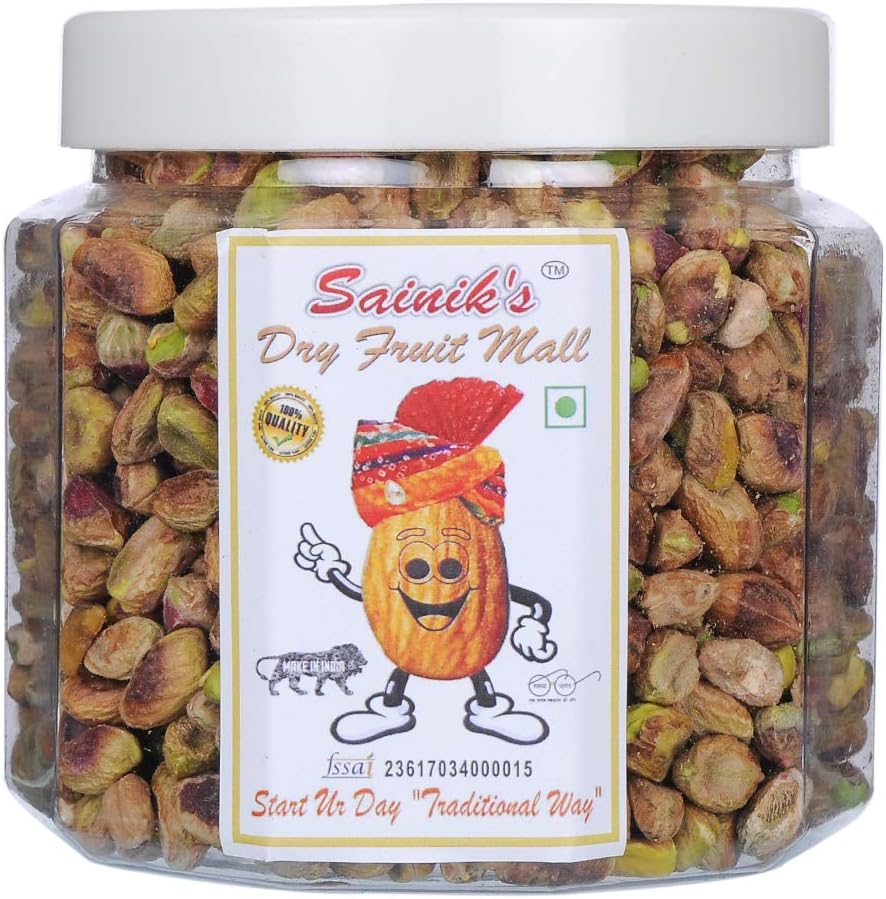 Sainik's Dry Fruit Mall Kernals Without Shell | Sada Pista | Plain Pista | pistachio Without Shell 400 grams