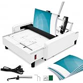 Automatic Booklet Maker Machine, Max 11.7" &times; 16.5" Paper Folding and Binding Machine Book Stapler Saddle Stitch Booklet Folder Stapler Stapling Machine for Homes Schools Churches