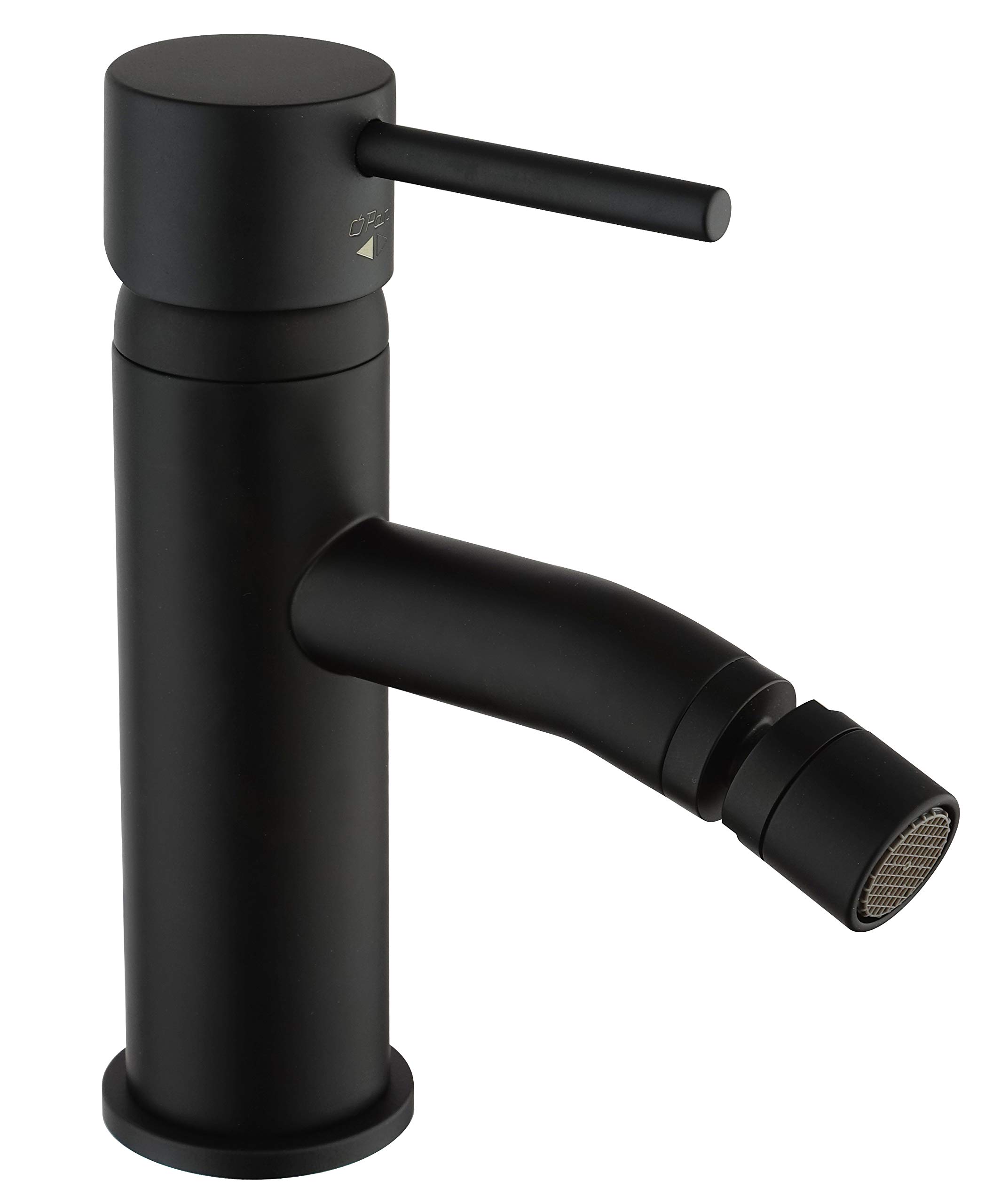 Paini - Diana Single Lever Bathroom Mixer Tap for Bidet in Brass, Black and Matte Finish, Attractive Design, Entirely Produced and Processed in Italy