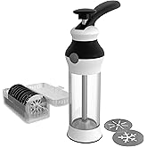 14-Piece Cookie Press Set - Upgraded - Stainless Steel Disks & Storage Case - Heavy-Duty Design