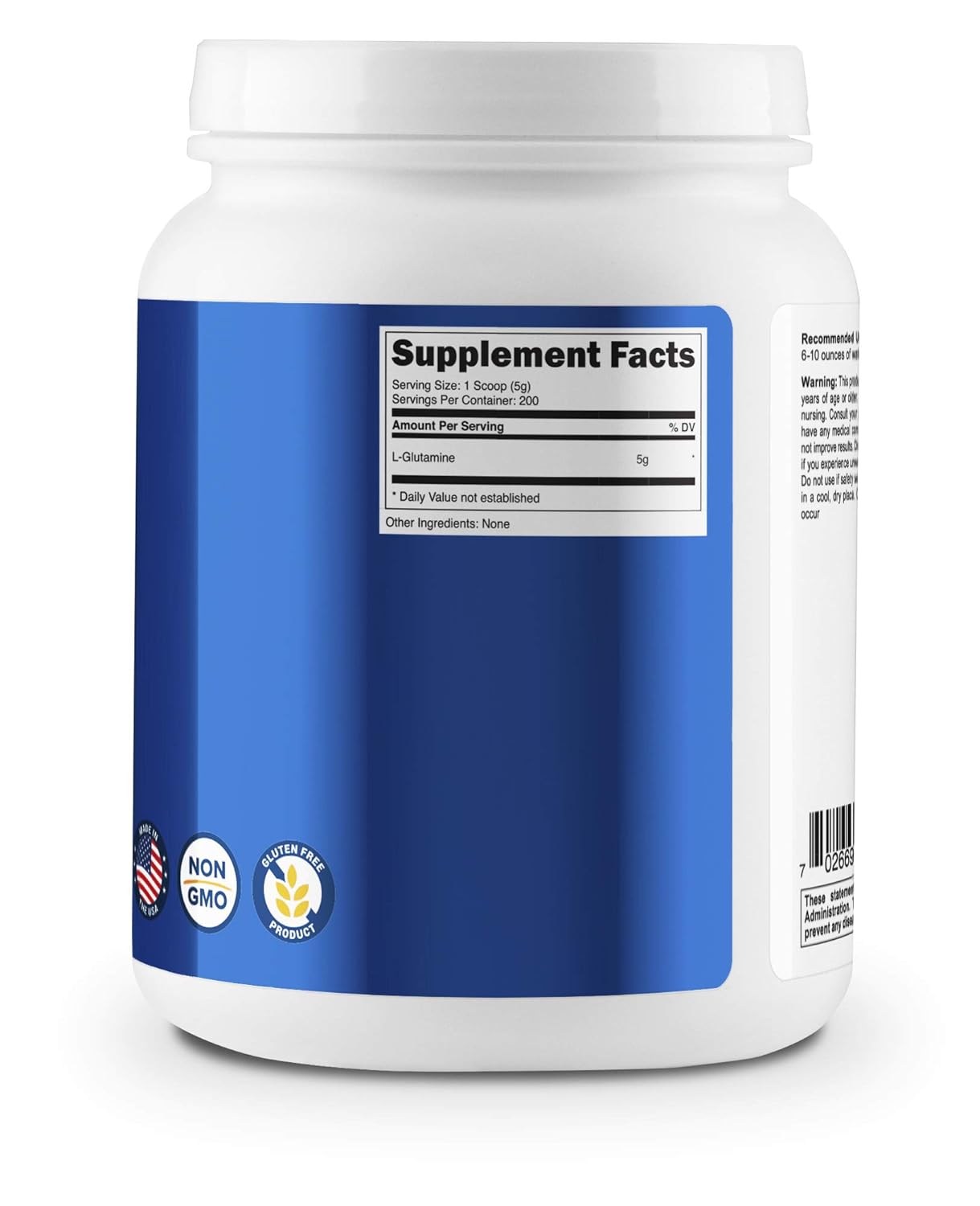 Nutricost LGlutamine Powder 1 KG Pure L Glutamine, 5000mg per