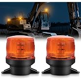 2PCS Amber Emergency Strobe Lights, Universal Flashing Warning Lights | 30 LED High Visibility Beacon Lamp, IP65 Waterproof Rating, for Cars, Truck, Vans,Tows, Tractors, Forklifts, Vehicles