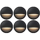 GKOLED Low Voltage Deck Post Lights, LED Landscape Stair Riser Step Fence Lighting Fixture, Die-cast Aluminum 12V AC/DC Light