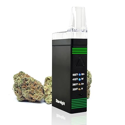 Trockener Kraut-Zerstäuber, ATMAN® STARLIGHT für Kräuter und Wachs, 2800mAh Riesiger Batterie-tragbarer Handverdampfer / Kamm