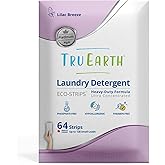 Tru Earth Platinum - Heavy Duty Laundry Detergent Sheets - Up to 128 Loads (64 Count), Lilac Breeze Scent - Ultra-Concentrated Strips Formula - Eco-Friendly Travel Laundry Sheets