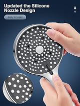YEAUPE Shower Head 1.6m Hose High Pressure Rainfall 6 Modes Anti-scale view 5