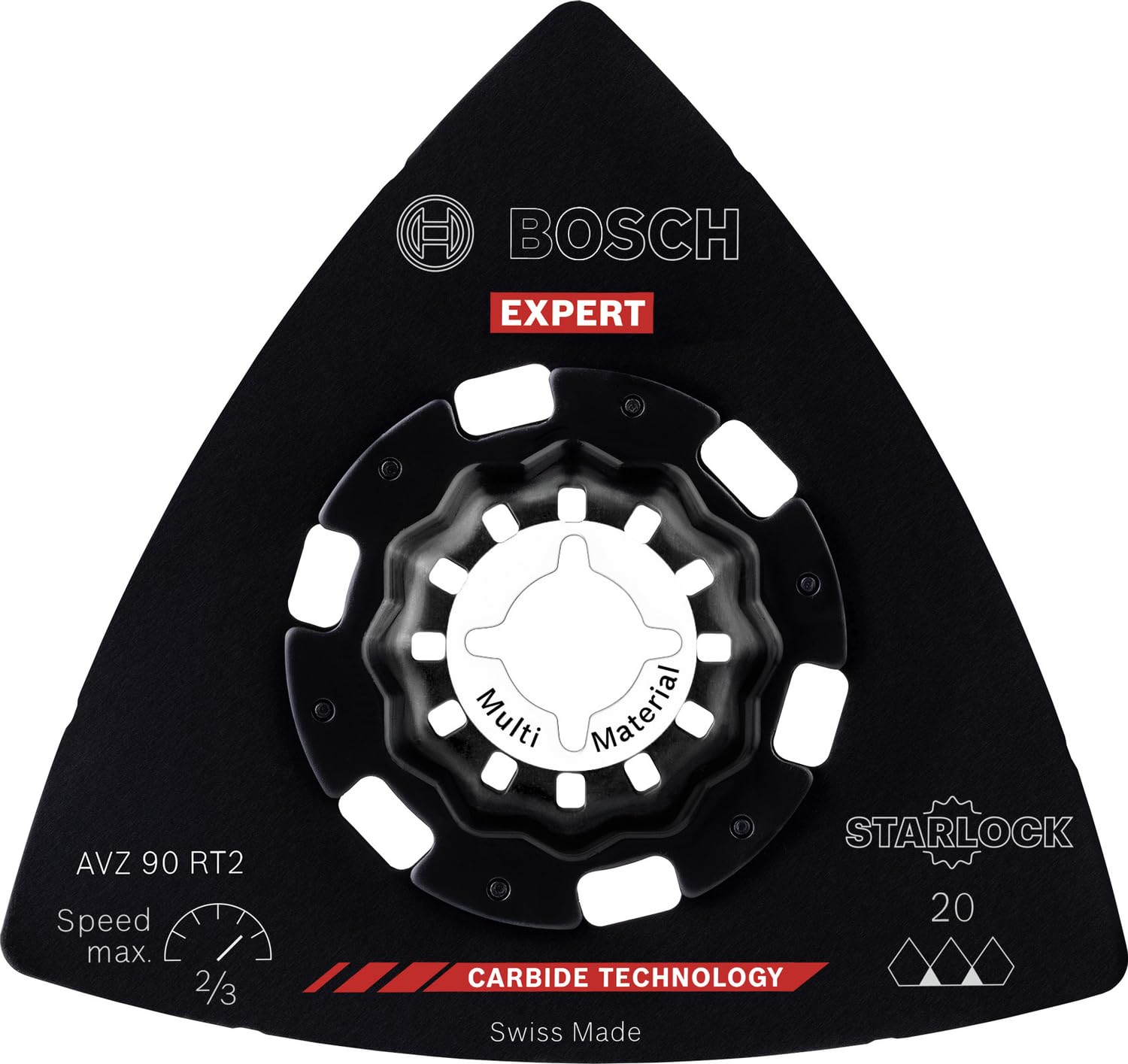 Bosch Professional 10x Expert Sanding Plate AVZ 90 RT2 Multitool Blades (for Mortar, Ø 90 mm, Grit 20, Accessory Multitool)