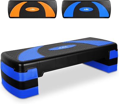 JLL Fitness Large Aerobic Step Platform 81x31x20cm Three Heights Blue