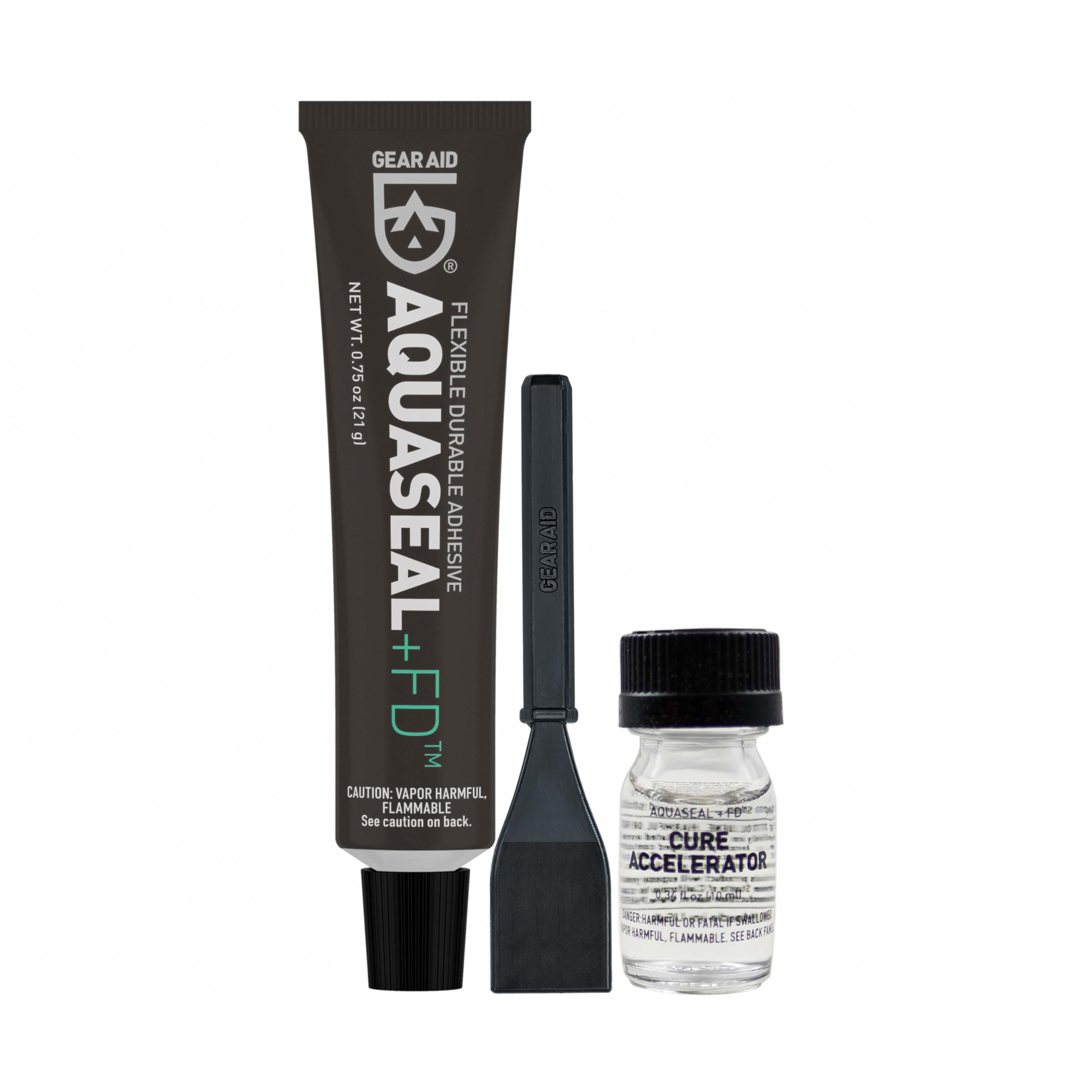 GEAR AID Aquaseal FD Flexible Durable Repair Adhesive and Cure Accelerator for Fixing Holes and Rips in Waders, Wetsuits and Inflatables