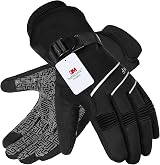 MOREOK Waterproof Windproof Winter Gloves 3M Thinsulate Touchscreen Black M view 1