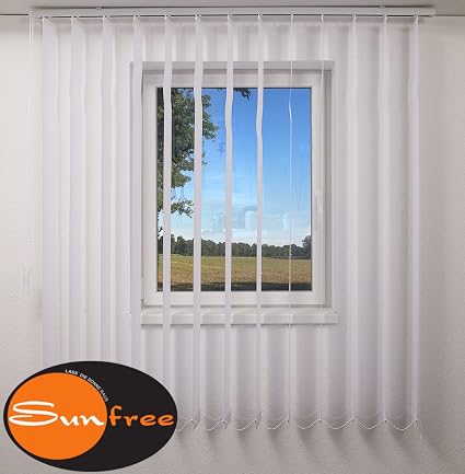Amazon De Vertikal Lamellen Vorhang 200x 250 Cm Farbe Weiss
