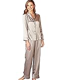 Julianna Rae Natalya Women's 100% Silk Pajama, Sand