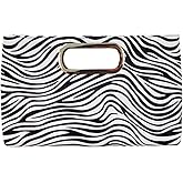 JNB Top Handle Zebra Print Clutch