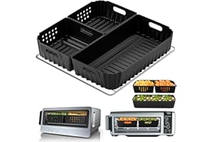 Silicone Air Fryer Liners for Ninja SP101C SP151C Air Fryer Oven, 3 Pcs Silicone Oven Liners Air Fryer Accessories for Ninja 