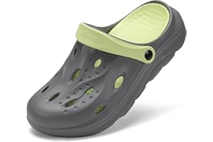 SCICNCN Womens Mens Arch Support Clogs Slip-on Garden Shoes Cushion Plantar Fasciitis Sandals Non-Slip Beach Slippers with Removable Insoles Outdoor Indoor