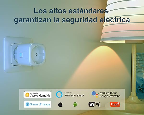 Smart Plug Homekit compatible con HomeKitSiri Homepad Alexa Google Assistant Tuya Smart SmartThings y control remoto de aplicaciones temporizador y programado no se necesita concentrador
