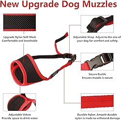Dog Muzzle, Soft Nylon Muzzle for Small Medium