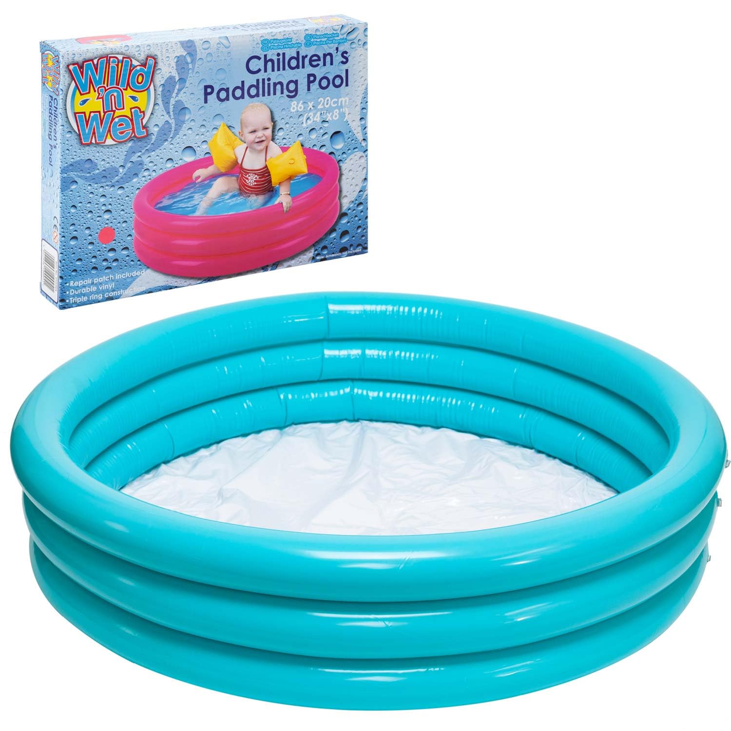 VFM - Children's Blue Paddling Pool 86 X 20cm