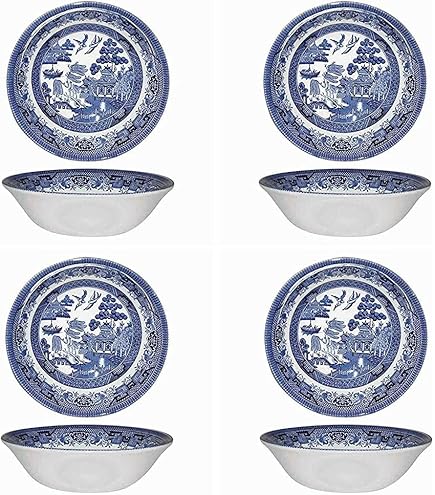Amazon.com: Churchill Blue Willow Oatmeal Bowl 6