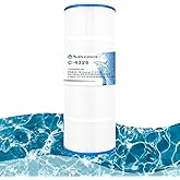 Savener® C-4326 Hot Tub Spa Filter Cartridge, Replaces Unicel C-4326, Filbur FC-2375, PRB25-IN, Guardian 413-106, Pentair Rainbow 25, SP-PS-2375, PRB25-IN, 3005845, 817-2500, 25 Sq. Ft, 1 Pack