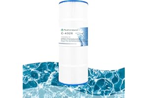Savener® C-4326 Hot Tub Spa Filter Cartridge, Replaces Unicel C-4326, Filbur FC-2375, PRB25-IN, Guardian 413-106, Pentair Rainbow 25, SP-PS-2375, PRB25-IN, 3005845, 817-2500, 25 Sq. Ft, 1 Pack
