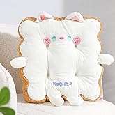 Loismood Cute Cat Pillow Cushion Soft Plush Washable Seat Pads Non Slip Washable Square Cushion Pads for Office, Bedroom and Car