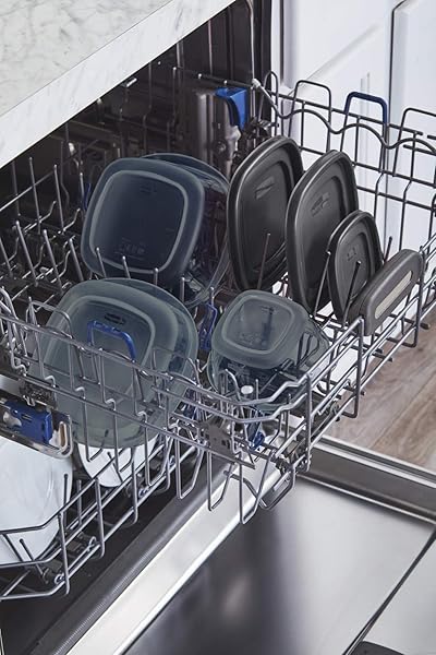 RUBBERMAID EASYFINDLIDS FOOD STORAGE CONTAINERS WITH SILVERSHIELD ANTIMICROBIAL PROTECTION, 42-PIECE SET, BPA-FREE, GREY