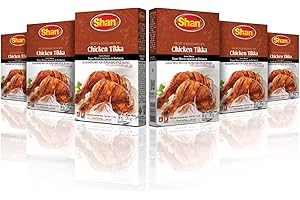 Shan - Chicken Tikka Masala Mix (50g) - Seasoning Packets for Tikka Masala (Pack of 6)