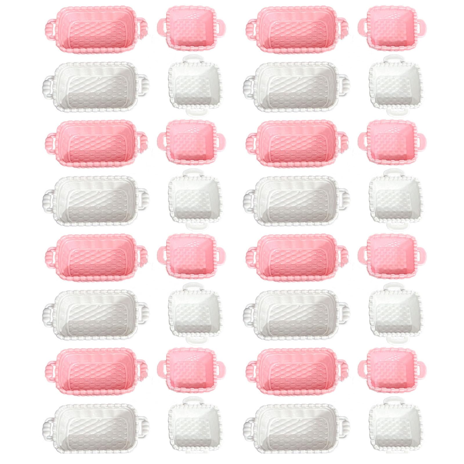 Mllxon Miniature Dollhouse Food Baskets Bread Basket Fruit Basket Shopping Baskets,1:12 Dollhouse Decoration Accessories,32Pcs