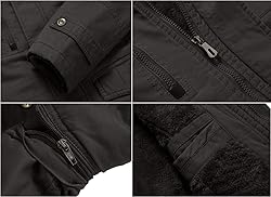 CRYSULLY Men's Multi Cargo Pocket Tactical Safari