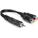 Hosa YRA-104 RCA to Dual RCAF Y Cable Black