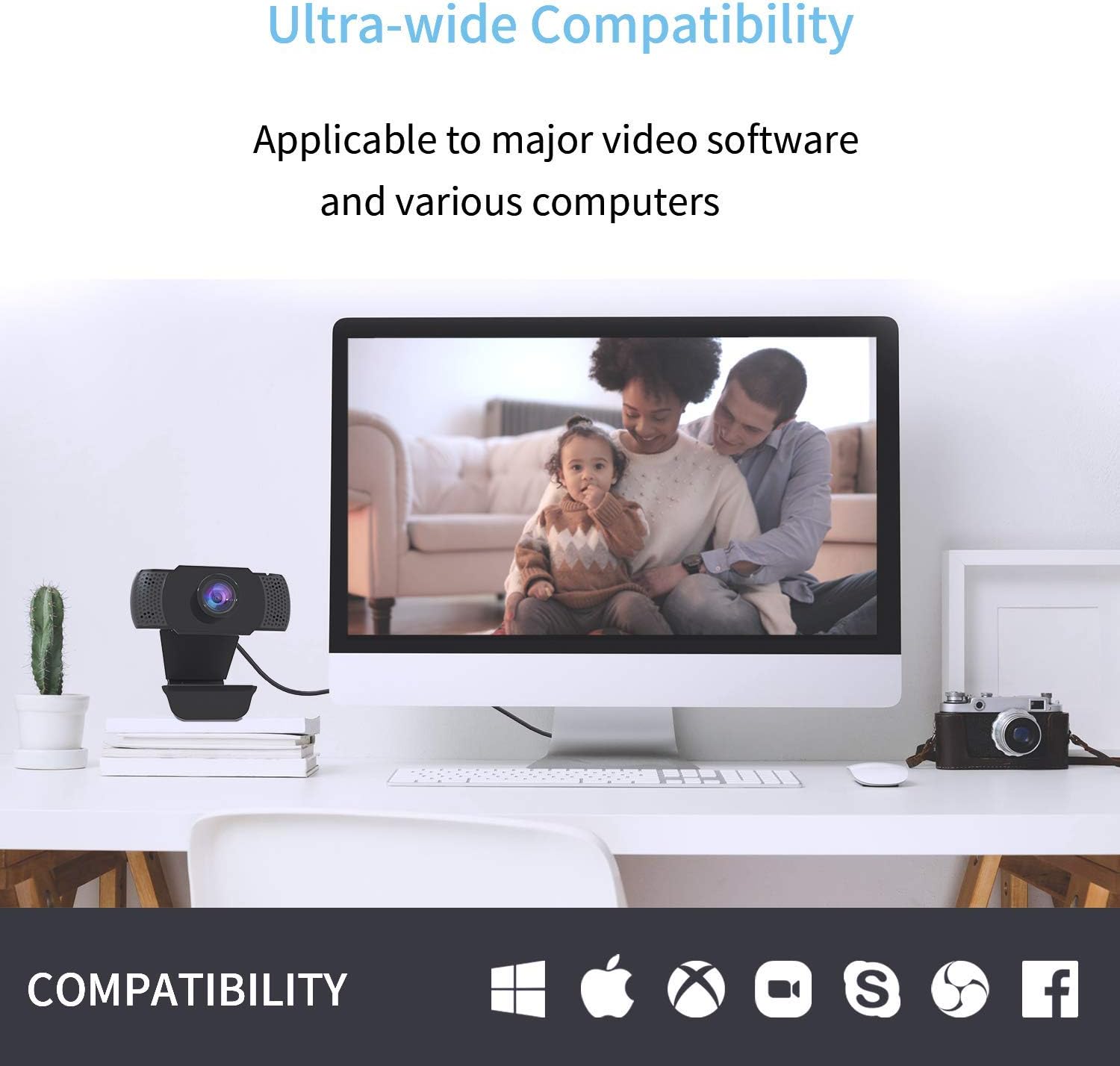 1080P Webcam with Microphone, Wansview USB 2.0 Desktop Laptop Computer Web Camera with Auto Light Correction, Plug and Play, for Windows Mac OS, for Video Streaming, Conference, Gaming, Online Classes: Computers & Accessories