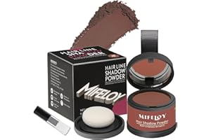 Mifeloy Root Touch Up Powder, Instantly Gray Hair Cover Up, Women Color Root Coverage Shadow Powder for Thinning Grey Hairline, Men Roots Concealer for Hair Loss Beard Line Eyebrow, Auburn