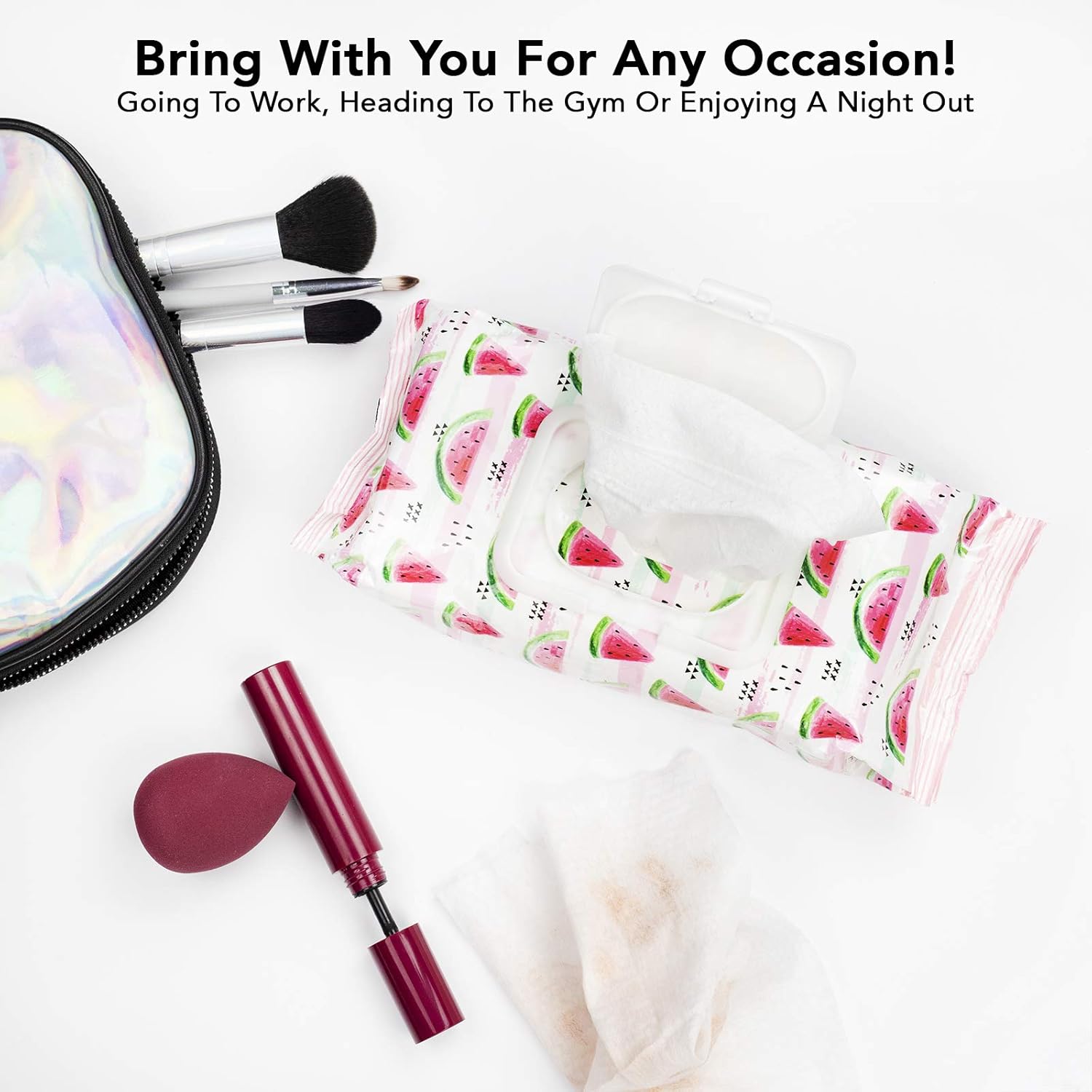 Beauty Concepts - 2 Pack (60 Count Each) Slice of Summer watermelon Detoxifying Facial Wipes: Beauty