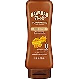 Hawaiian Tropic Island Tanning Reef Friendly Lotion Sunscreen with Cocoa Butter, SPF 8, Coconut, 8 Fl Oz
