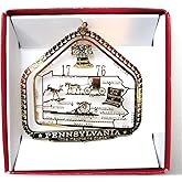 Pennsylvania State Brass Christmas Ornament Souvenir Gift